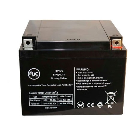 Battery Clerk AJC Universal Power 12 Volt 26 Ah (UB12260) 12V 26Ah Alarm Battery 12-Volt-26-Ah-UB12260-Universal-Power-1